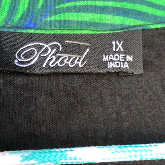 Phool Tiered Peacock Design MIDI Dress 1X - Picture 2 of 7